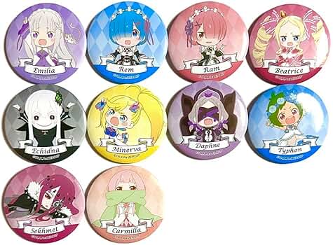 Amazon.co.jp: ダイソー Re:ゼロから始める異世界生活 缶バッジ 全10種